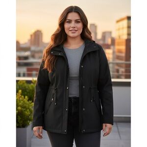 Guess Utility and Rain Jacket in Black